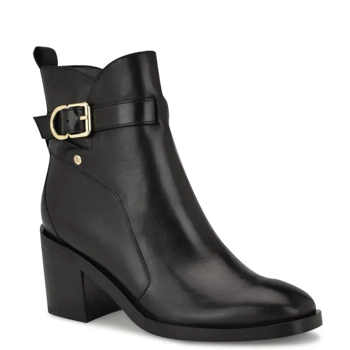 Papito Tailored Booties Black Leather Women Nine West Boots and Booties Papito Tailored Booties Black Leather Women Nine West Boots and Booties