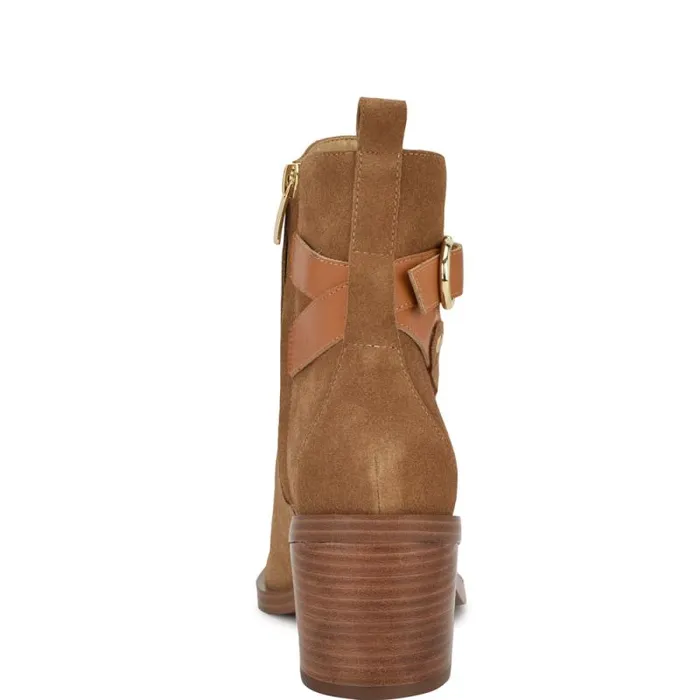 Papito Tailored Booties Natural Suede Women Nine West Boots and Booties