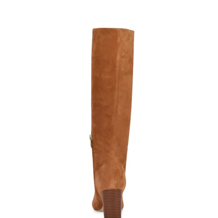 Peachey Heeled Boots Medium Brown Suede Women Nine West Boots and Booties Peachey Heeled Boots Medium Brown Suede Women Nine West Boots and Booties