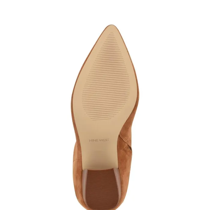 Peachey Heeled Boots Medium Brown Suede Women Nine West Boots and Booties Peachey Heeled Boots Medium Brown Suede Women Nine West Boots and Booties