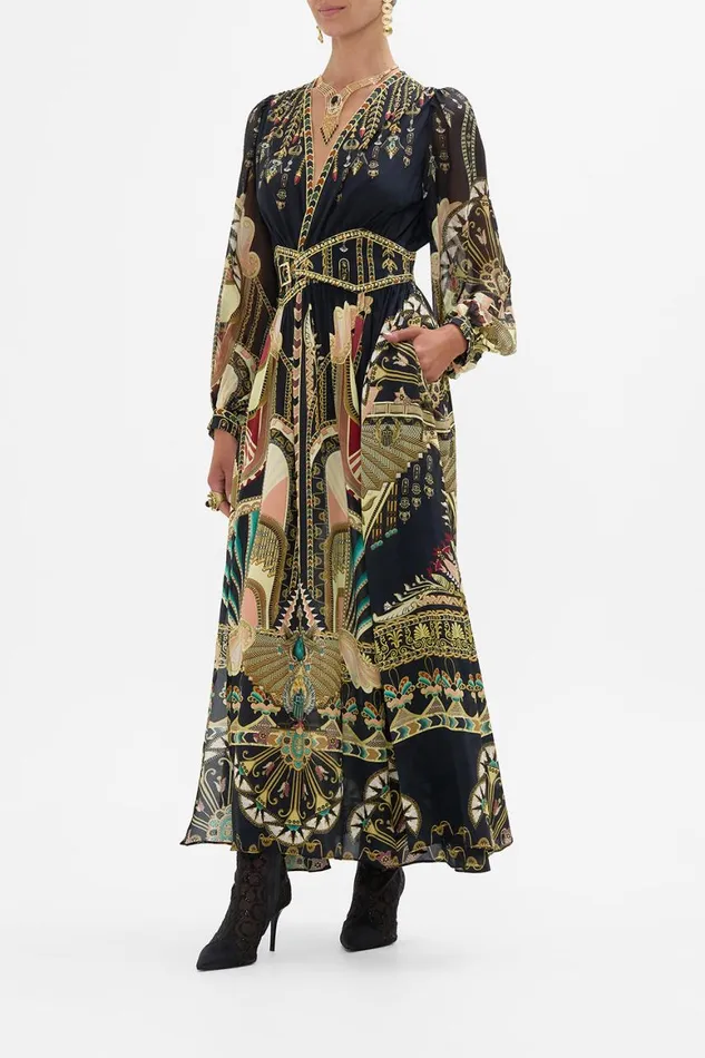 PEAKED WAISTBAND LONG DRESS THEY CALLED HER NEFERTARI They Called Her Nefertari Womens Camilla Dresses