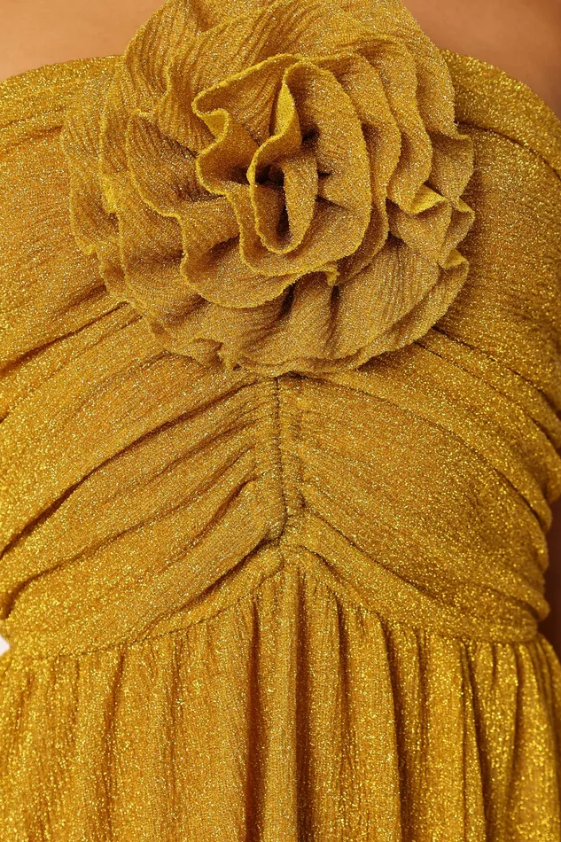 petalandpup Arya Halterneck Midi Dress 8211 Yellow Yellow Women Dresses