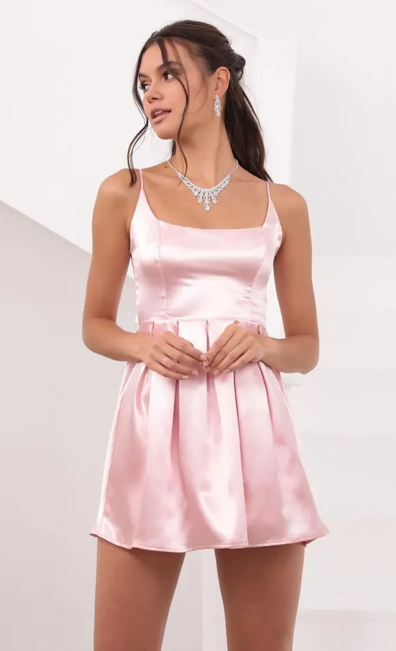 Pleated Dress Pink Women LUCY IN THE SKY Mini Dresses Pleated Dress Pink Women LUCY IN THE SKY Mini Dresses