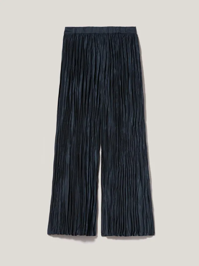 Plisse Trouser Navy Women Jigsaw Party