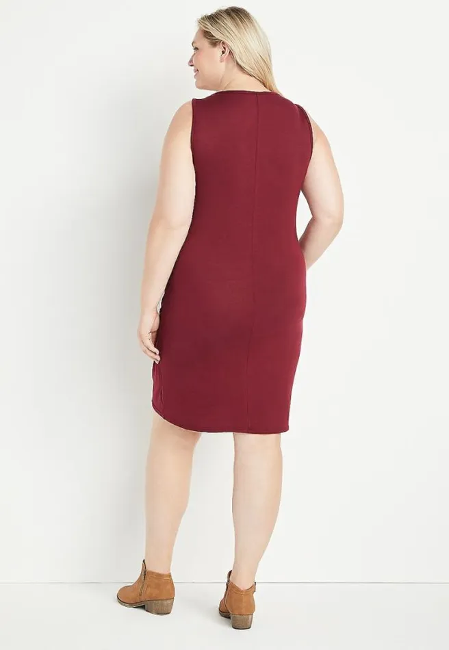 Plus Size 247 Ruched Mini Sheath Dress Women Maurices Plus Dresses and Jumpsuits
