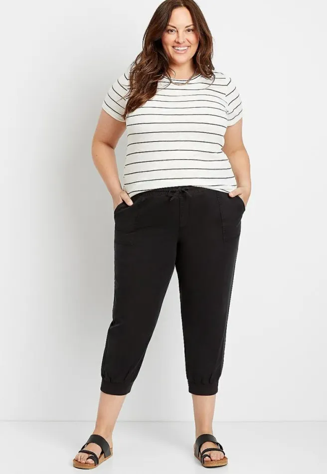 Plus Size Cropped Jogger Pant Women Maurices Plus Bottoms