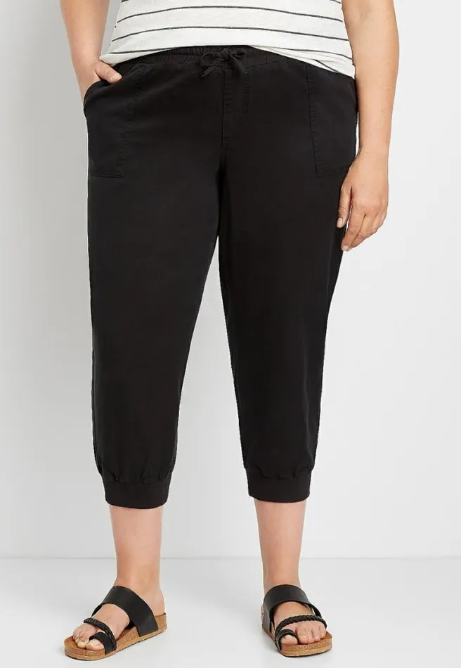 Plus Size Cropped Jogger Pant Women Maurices Plus Bottoms