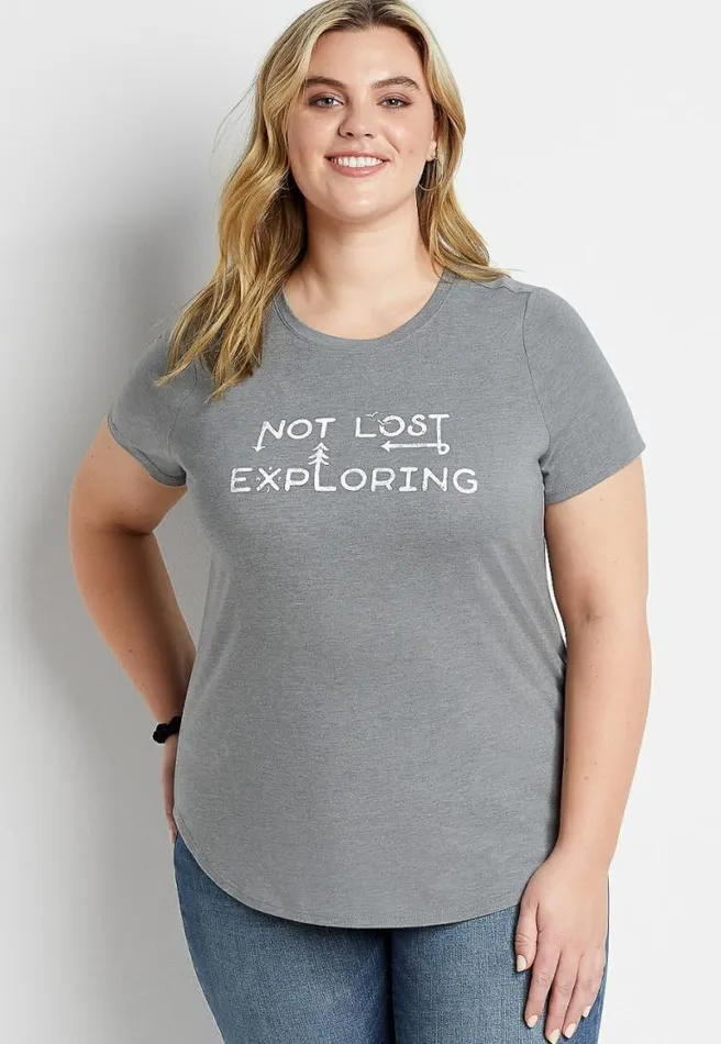 Plus Size Exploring Graphic Tee Women Maurices Plus Tops
