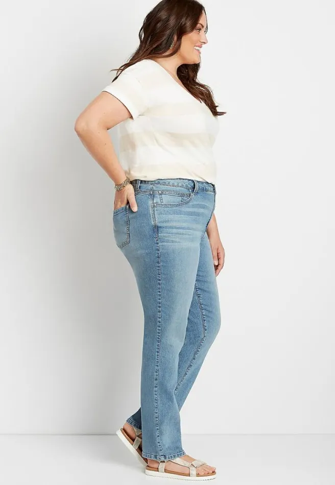 Plus Size M Jeans By Maurices Everflex Baby Bootcut Curvy High Rise Jean Women Maurices Plus Jeans