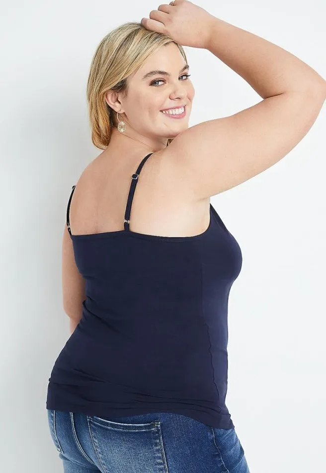 Plus Size Navy Blue Strappy Front Cami Women Maurices Plus Tops