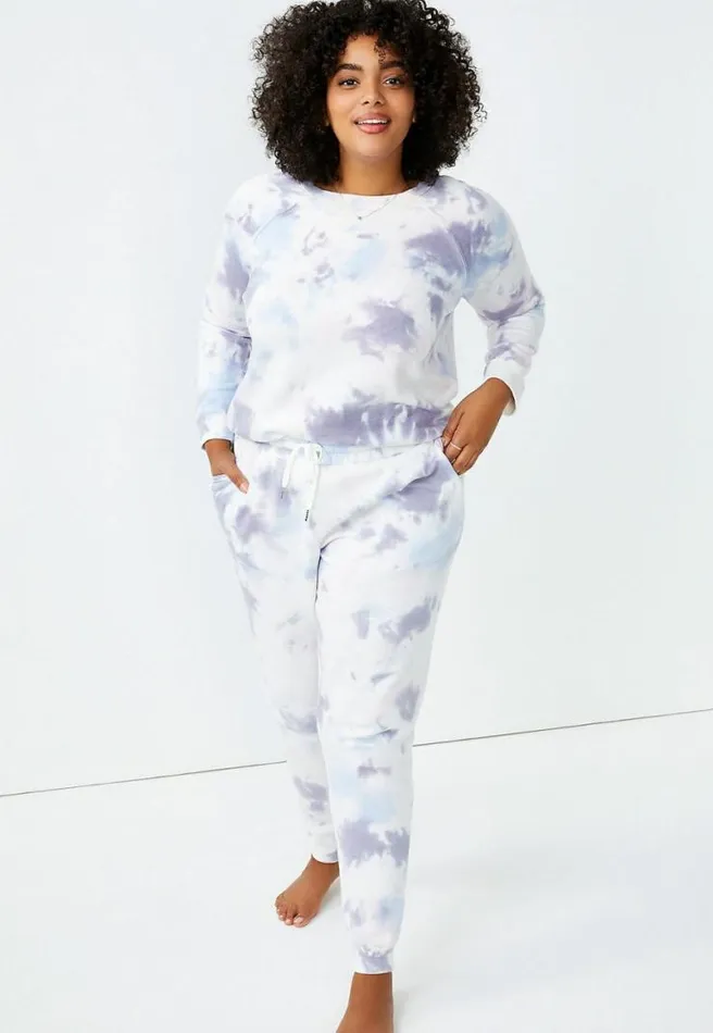 Plus Size Purple Tie Dye Jogger Pant Women Maurices Plus Bottoms