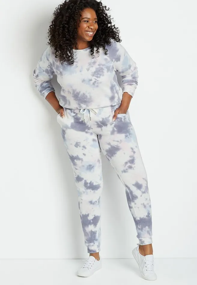 Plus Size Purple Tie Dye Jogger Pant Women Maurices Plus Bottoms