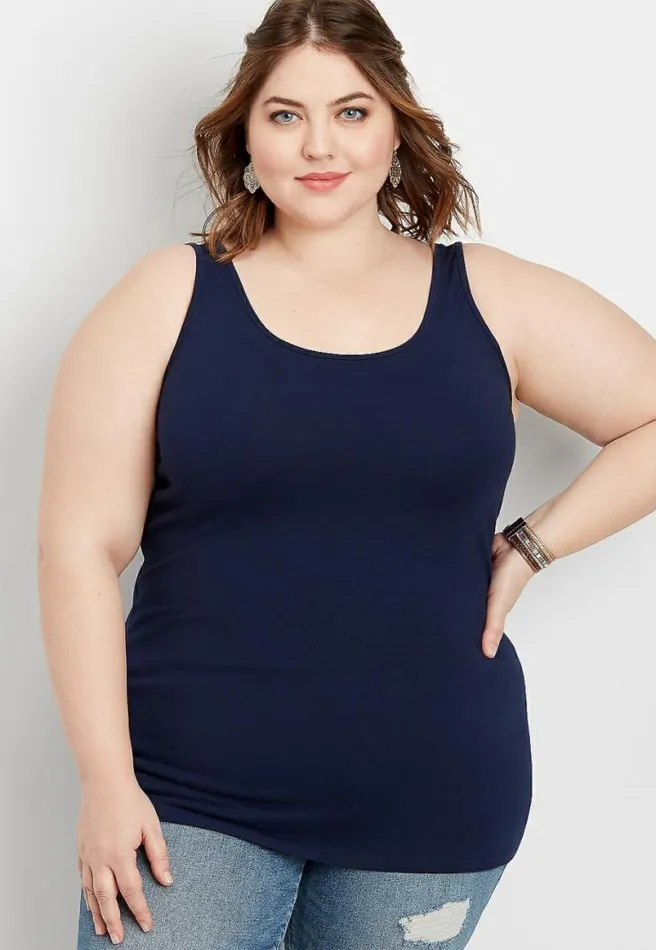 Plus Size Scoop Neck Layering Tank Women Maurices Plus Tops