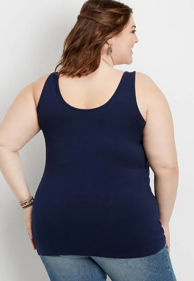 Plus Size Scoop Neck Layering Tank Women Maurices Plus Tops