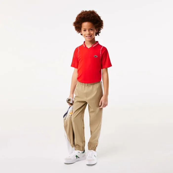 Polos Kids Lacoste Kids039 Lacoste Tennis X Daniil Medvedev UltraDry Polo Red S5h