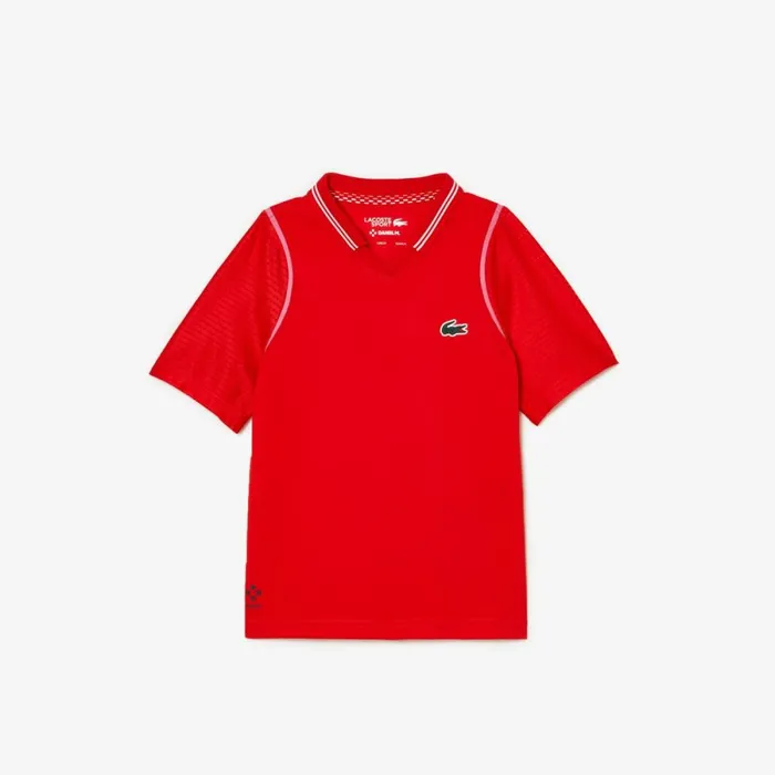 Polos Kids Lacoste Kids039 Lacoste Tennis X Daniil Medvedev UltraDry Polo Red S5h