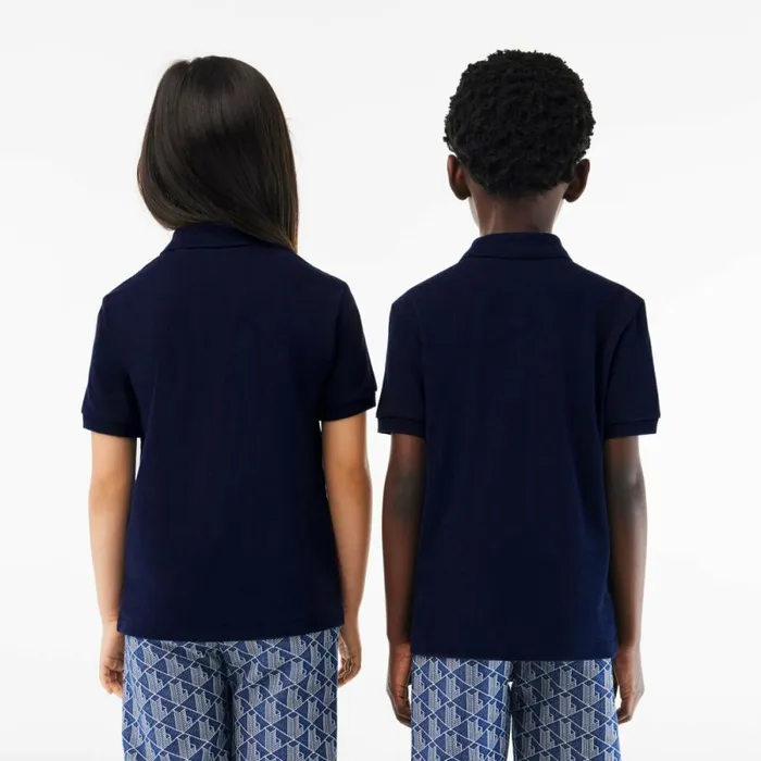 Polos Kids Lacoste Kids039 Regular Fit Petit Piqu Polo Navy Blue 166
