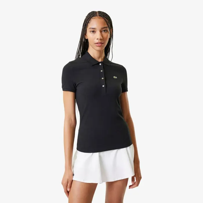 Polos Women Lacoste Women039s L12D Slim Fit Jersey Polo Black 031