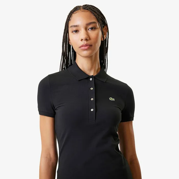 Polos Women Lacoste Women039s L12D Slim Fit Jersey Polo Black 031