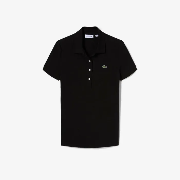 Polos Women Lacoste Women039s L12D Slim Fit Jersey Polo Black 031