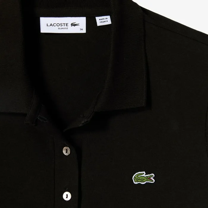 Polos Women Lacoste Women039s L12D Slim Fit Jersey Polo Black 031