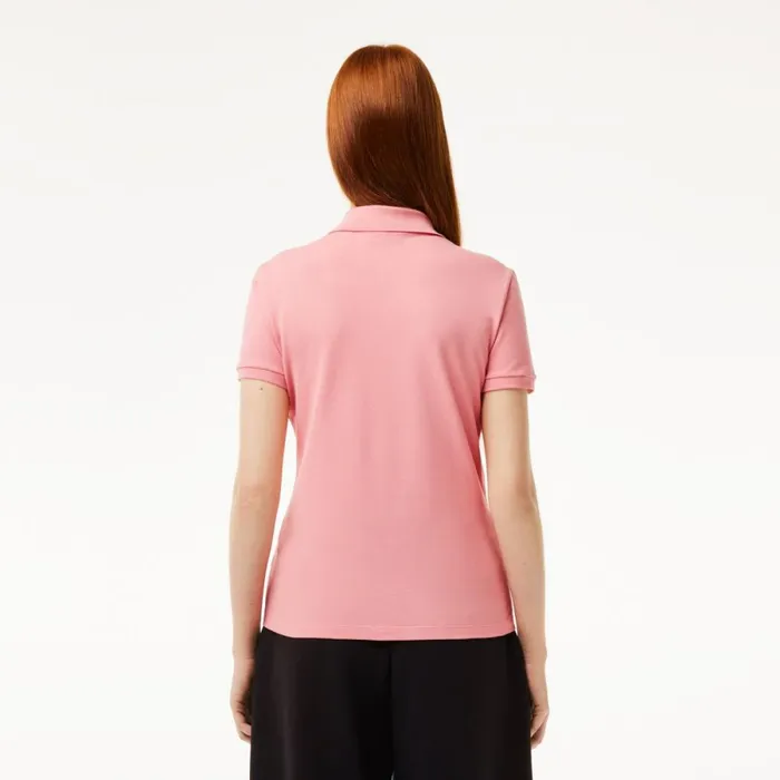 Polos Women Lacoste Women039s L12D Slim Fit Stretch Mini Piqu Polo Tourmaline Pink Qds