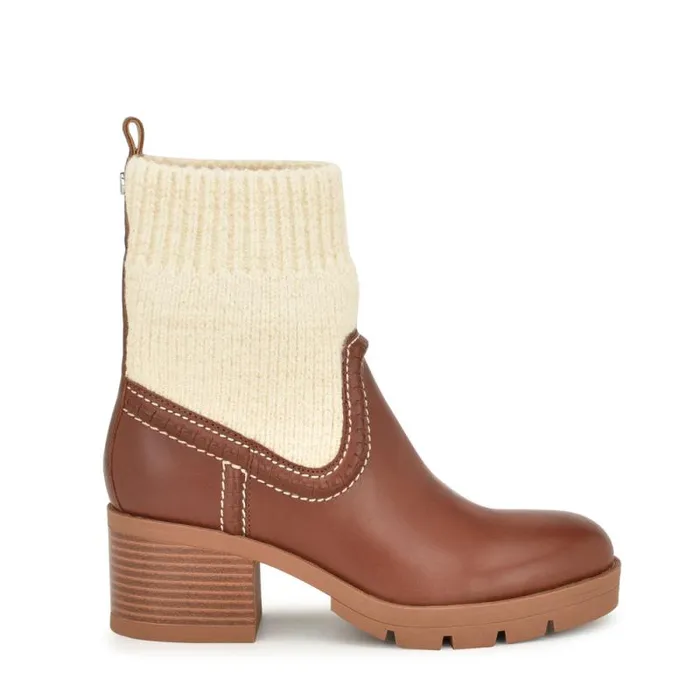 Popit Casual Booties Dark Natural Women Nine West Boots and Booties