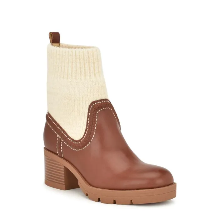 Popit Casual Booties Dark Natural Women Nine West Boots and Booties