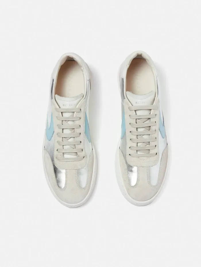 Portland Vintage Classic Trainer Silver Women Jigsaw Trainers