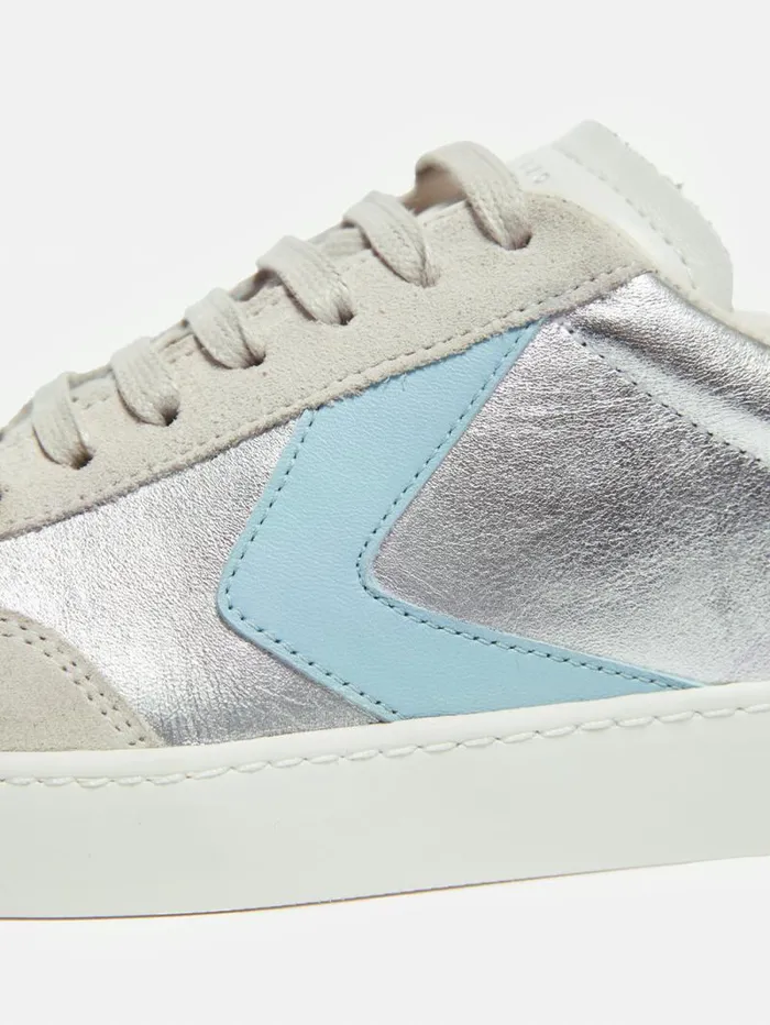 Portland Vintage Classic Trainer Silver Women Jigsaw Trainers