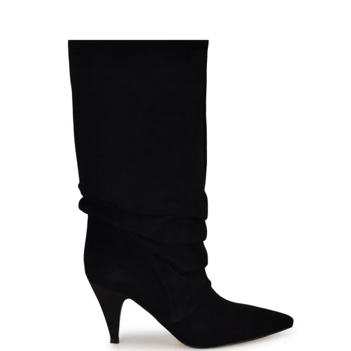 Primer Dress Boots Black Suede Women Nine West Boots and Booties