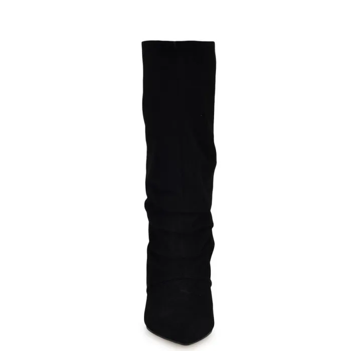 Primer Dress Boots Black Suede Women Nine West Boots and Booties Primer Dress Boots Black Suede Women Nine West Boots and Booties