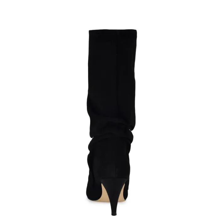 Primer Dress Boots Black Suede Women Nine West Boots and Booties Primer Dress Boots Black Suede Women Nine West Boots and Booties