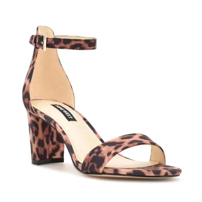 Pruce Ankle Strap Block Heel Sandals Tan Leopard Women Nine West Sandals Pruce Ankle Strap Block Heel Sandals Tan Leopard Women Nine West Sandals
