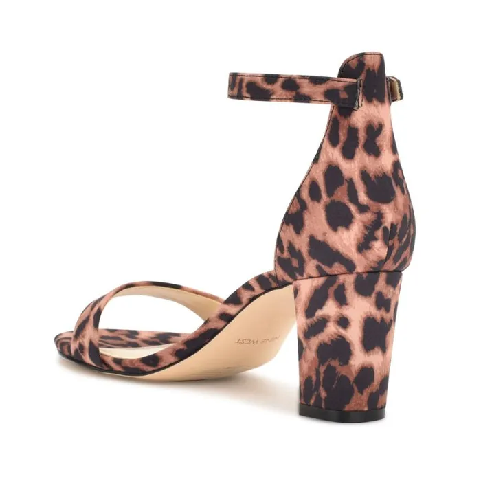 Pruce Ankle Strap Block Heel Sandals Tan Leopard Women Nine West Sandals Pruce Ankle Strap Block Heel Sandals Tan Leopard Women Nine West Sandals