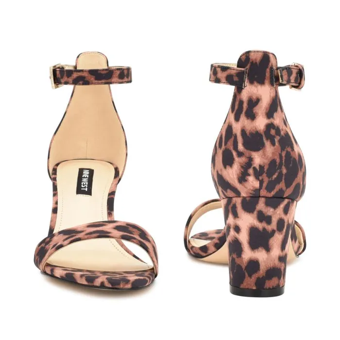 Pruce Ankle Strap Block Heel Sandals Tan Leopard Women Nine West Sandals Pruce Ankle Strap Block Heel Sandals Tan Leopard Women Nine West Sandals
