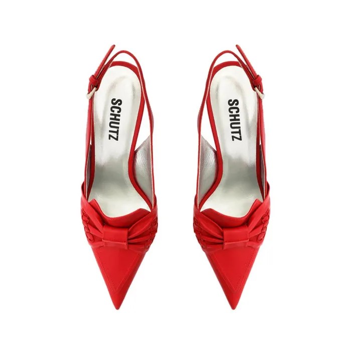 Pumps Fiorella Mid Leather Pump Red Schutz Shoes Pumps