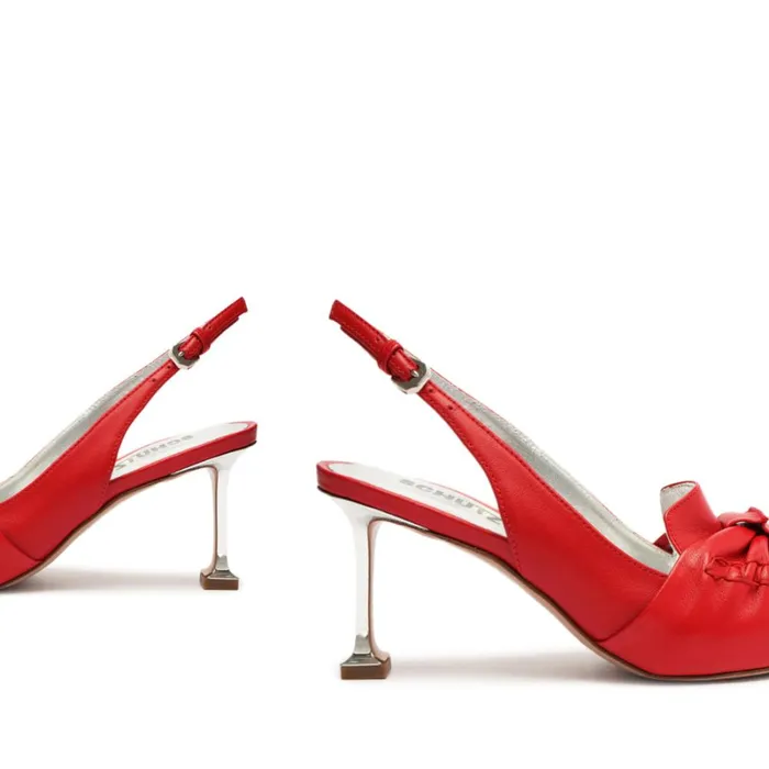 Pumps Fiorella Mid Leather Pump Red Schutz Shoes Pumps