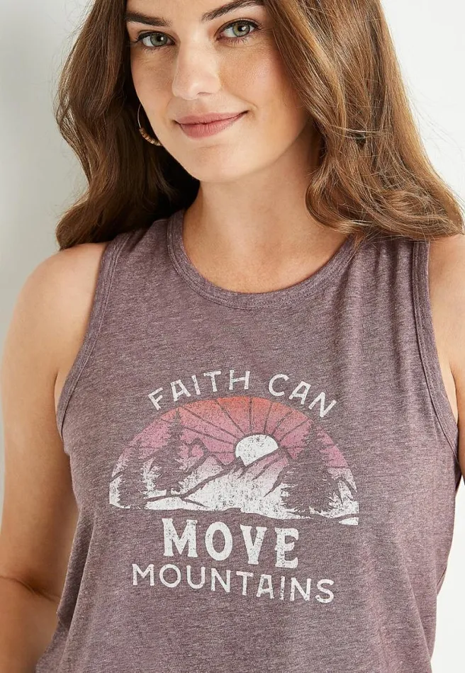 Purple Faith Graphic Tank Top Women Maurices Tops