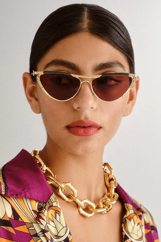 PYRAMID PARAMOUR SUNGLASSES EMERALD MARBLE Emerald Marble WomensMens Camilla Sunglasses