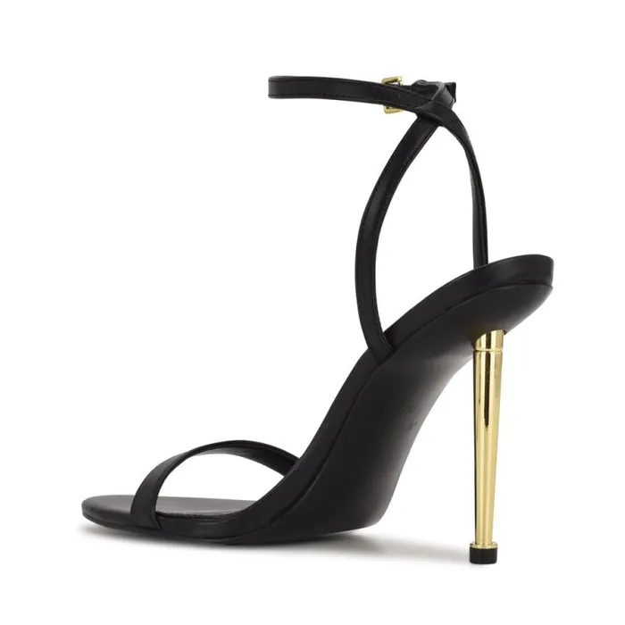 Reina Ankle Strap Sandals Black Women Nine West Heels