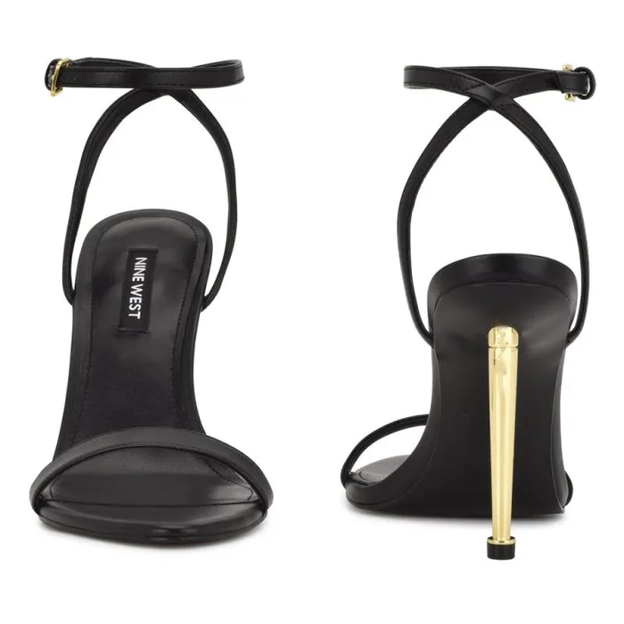 Reina Ankle Strap Sandals Black Women Nine West Heels