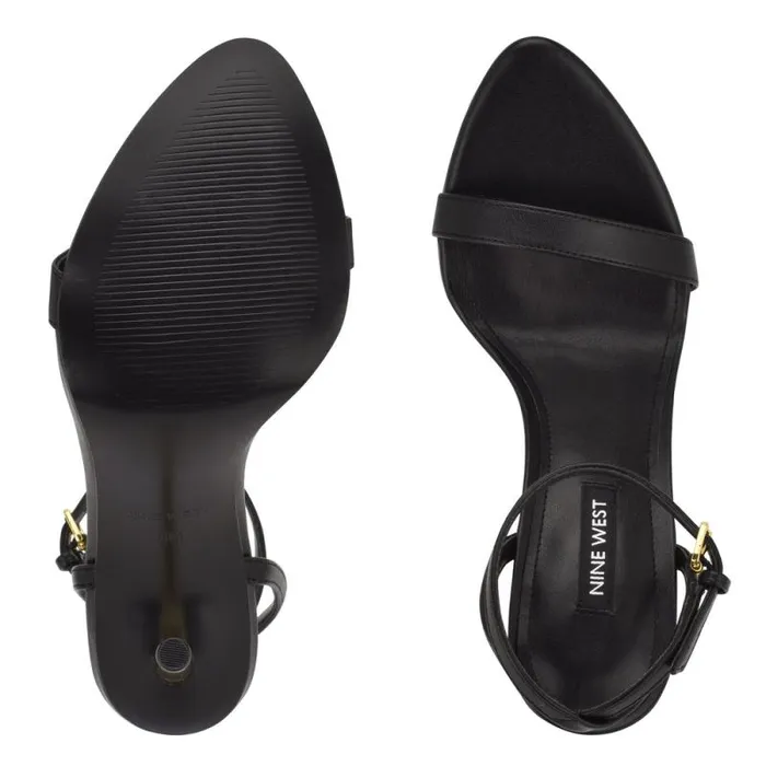 Reina Ankle Strap Sandals Black Women Nine West Heels