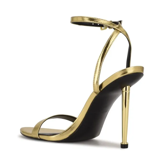 Reina Ankle Strap Sandals Gold Women Nine West Sandals