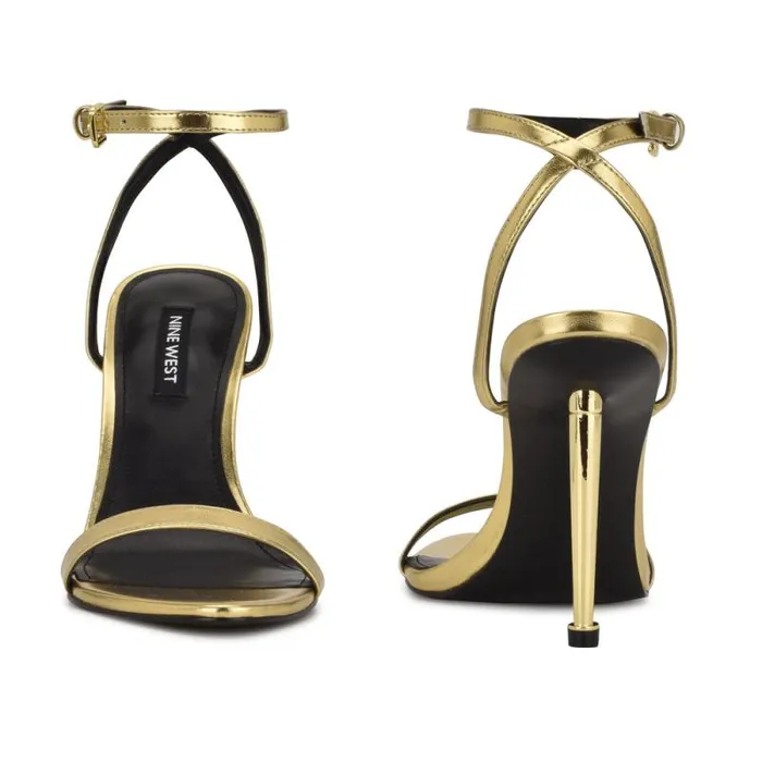 Reina Ankle Strap Sandals Gold Women Nine West Sandals