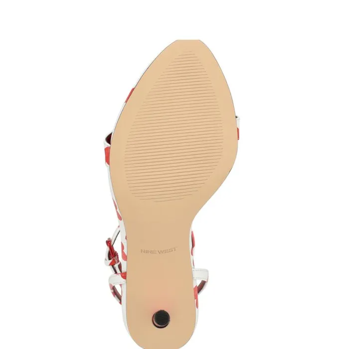Reina Ankle Strap Sandals Valentine Heart Print Women Nine West Sandals