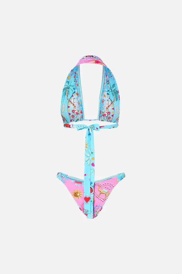 REVERSIBLE HALTER BIKINI A PAINTED VILLAGE A Painted Village Womens Camilla Bikinis