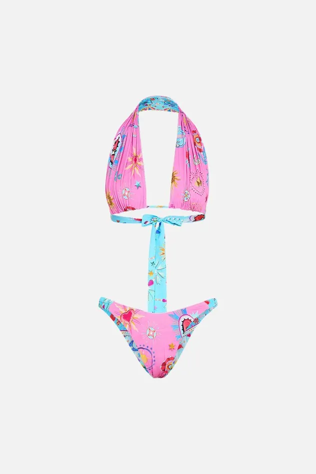 REVERSIBLE HALTER BIKINI A PAINTED VILLAGE A Painted Village Womens Camilla Bikinis
