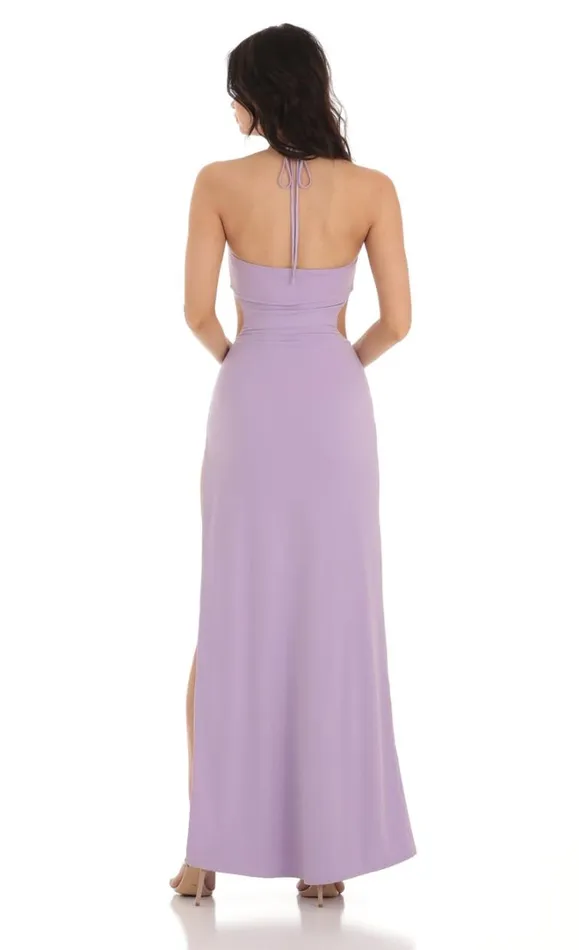 Rhinestone Cutout Maxi Dress Purple Women LUCY IN THE SKY Maxi Dresses Rhinestone Cutout Maxi Dress Purple Women LUCY IN THE SKY Maxi Dresses