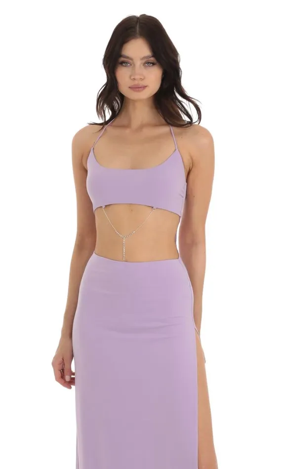 Rhinestone Cutout Maxi Dress Purple Women LUCY IN THE SKY Maxi Dresses Rhinestone Cutout Maxi Dress Purple Women LUCY IN THE SKY Maxi Dresses